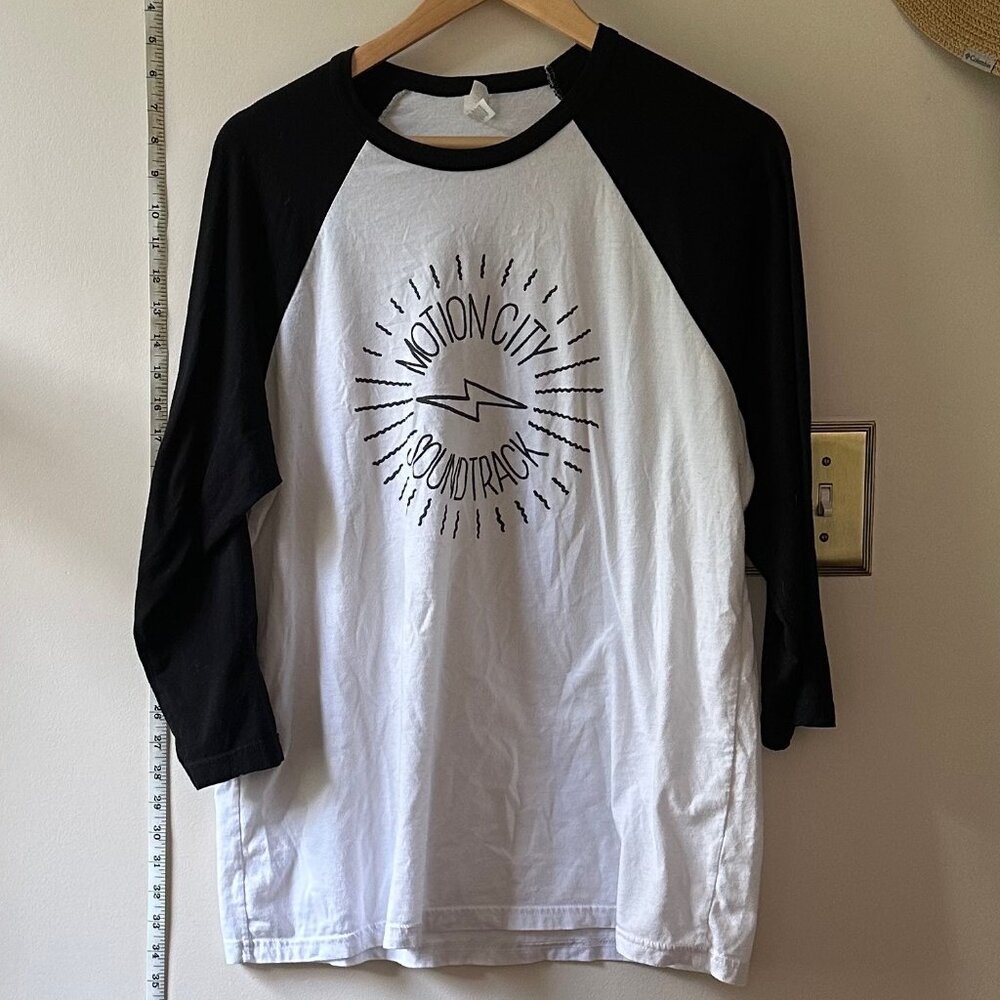 Motion City Soundtrack concert baseball tee, XL, white